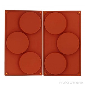 2 Pcs Silicone Cake Mold 3 Cavity Silicone Disc Cake Mold And Resin Coaster Mold For Disc Cake/Pie/Custard - B07CWKR7QM